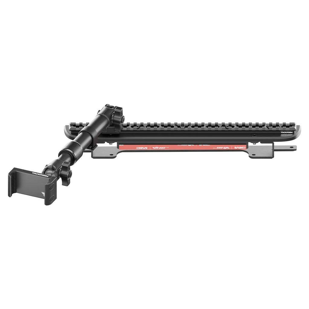 2024+ Ford F-150 (See Compatibility Info For Specific Year/Trim Fitment Details) Tackform Assault Track Picatinny Dash Bracket With 20LITE Phone Mount | Telescoping Arm