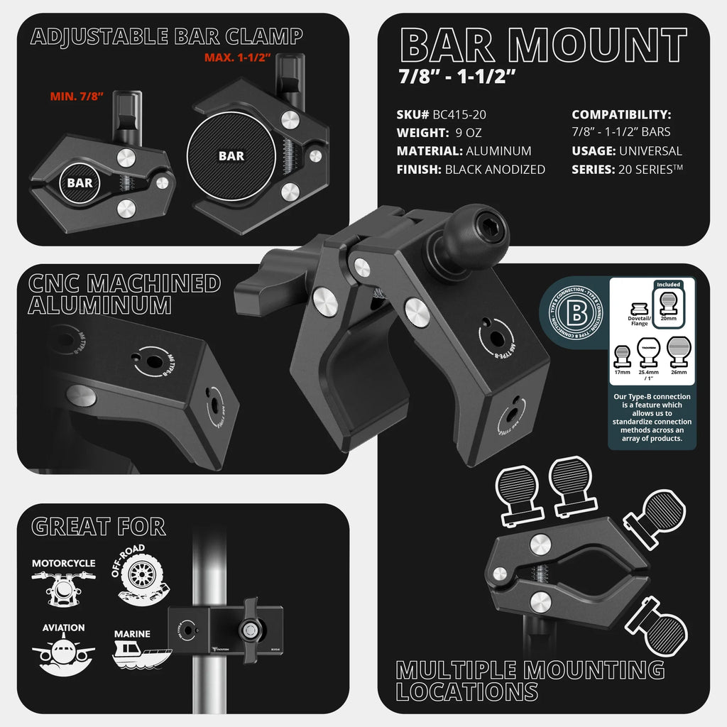 2024+ Toyota Tacoma & 2025+ Toyota 4Runner Passenger Side Grab Handle Mount with Qi2.2/MagSafe Charging & Cooling Phone Holder