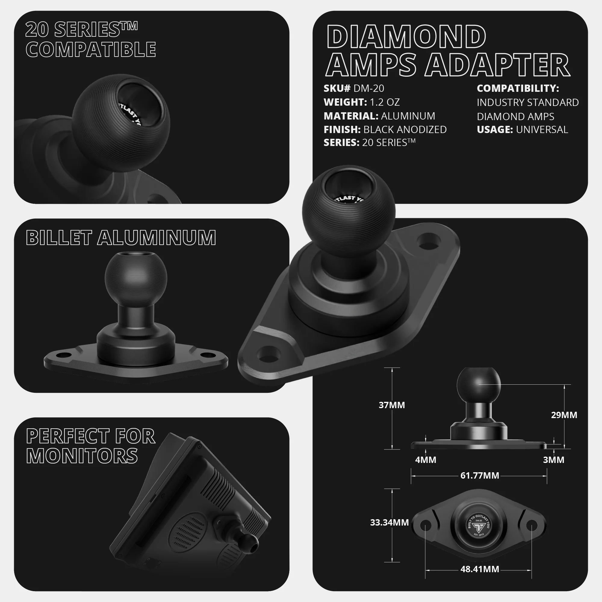 Expedition Essentials Dash Mount With Dual MagSafe Phone Holders | 2021-2025 Ford Bronco & Bronco Raptor (Non-Sport)
