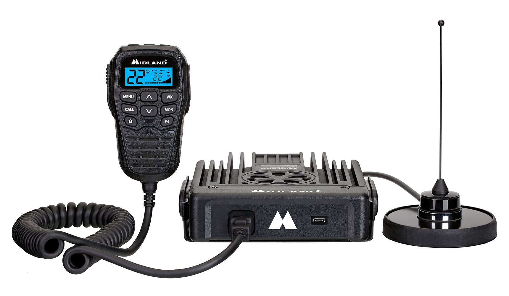 Midland Micro Mobile 50 Watt GMRS Radio with Magnetic Mount Antenna (MXT575) [A]