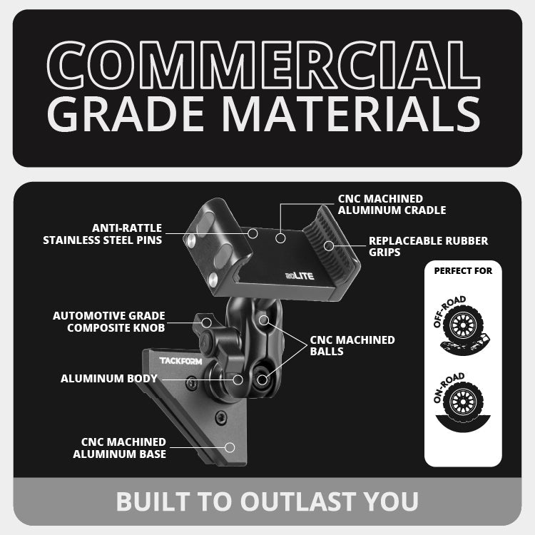 2021+ Ford F-150/Raptor & 2023+ Super Duty LINK™ Vent Mount Bracket With 20LITE Phone Holder | Choose Your Arm Length