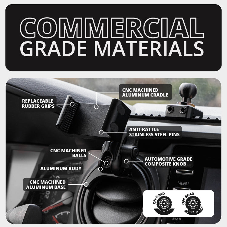 2016-2023 Toyota Tacoma & 2014-2021 Tundra LINK™ Vent Mount Bracket With 20LITE Phone Holder | Choose Your Arm Length