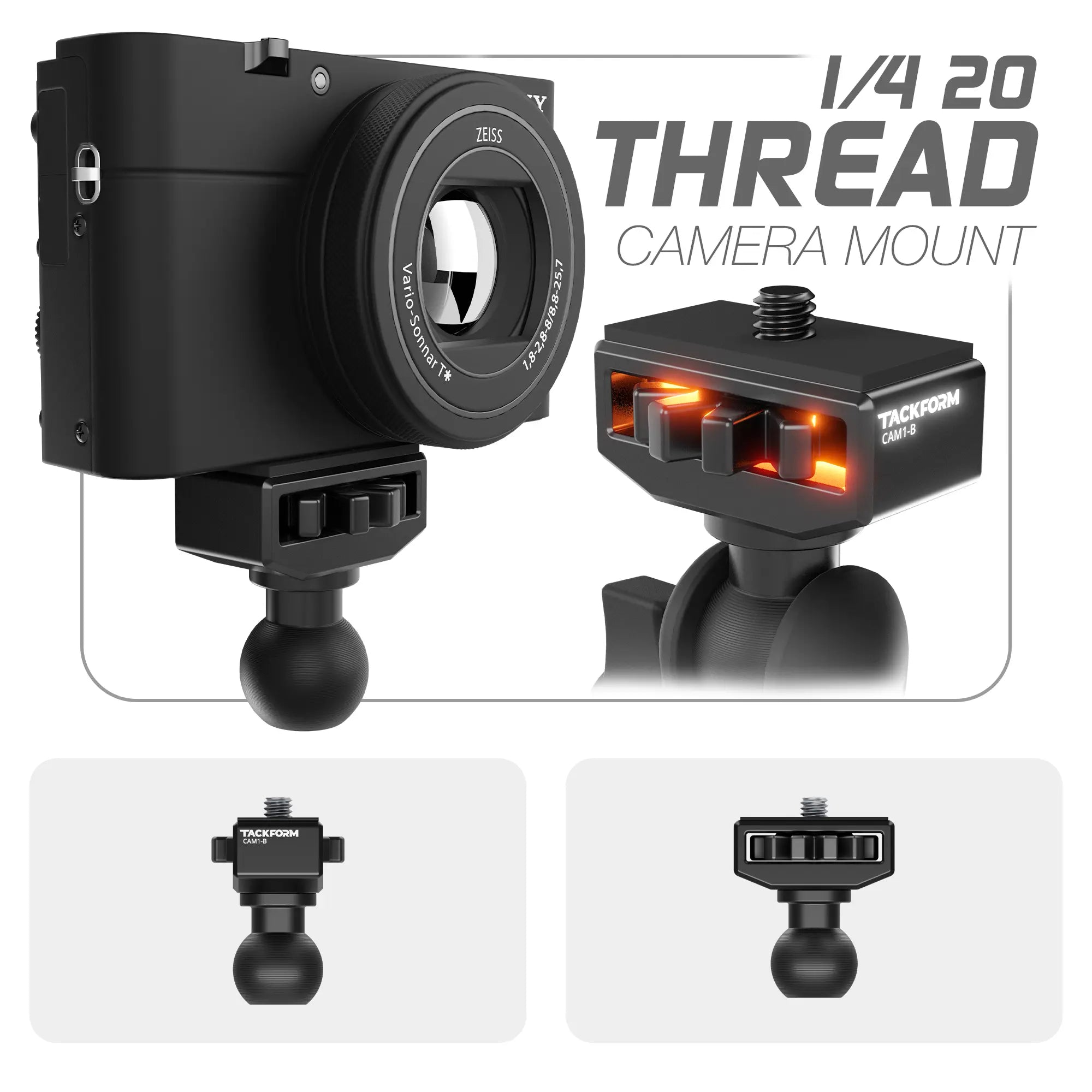 LINK™ Camera Mount | Accessory Ready Dash and Grab Handle Compatible | 2021+ Ford Bronco | 3.5" Arm