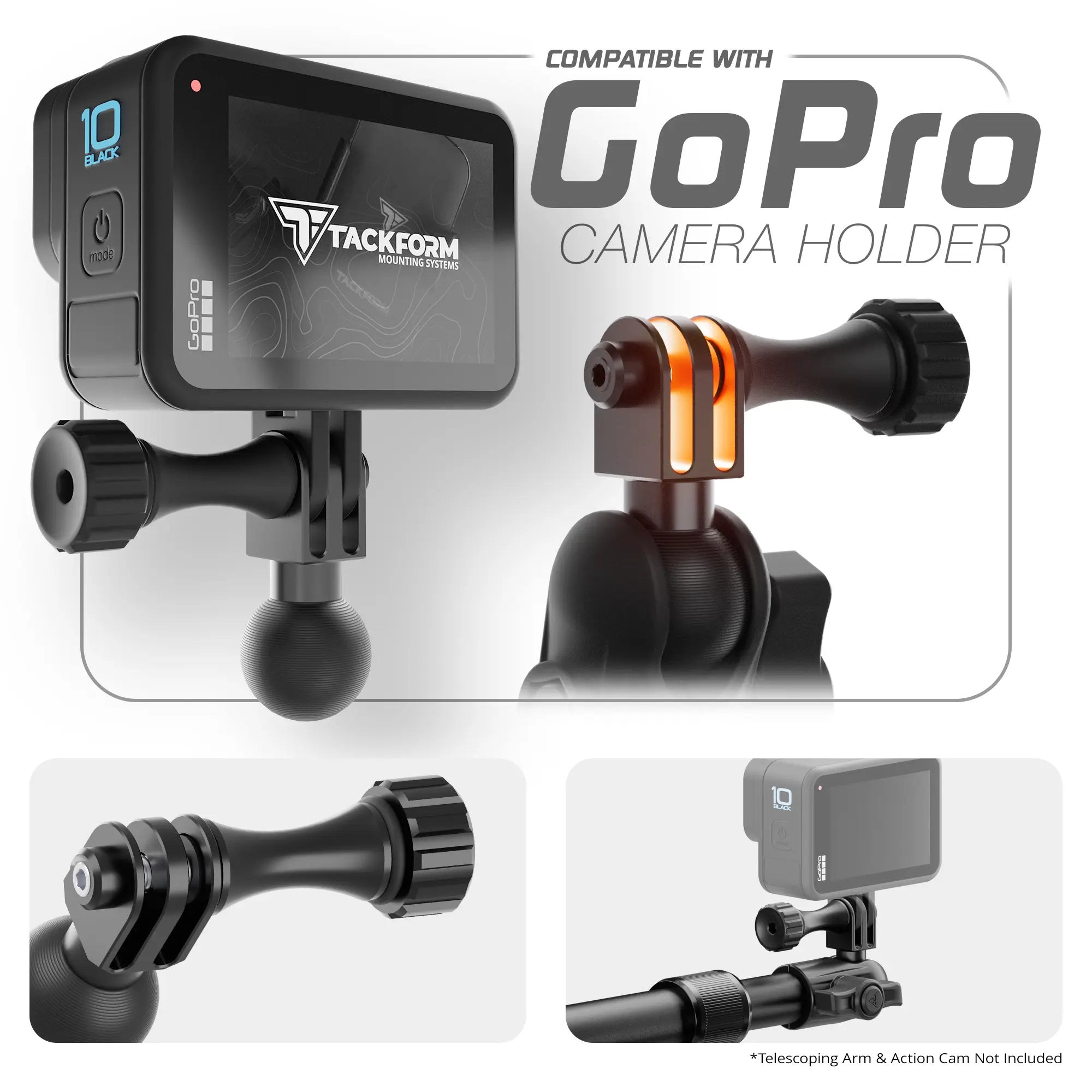 Expedition Essentials Dash Mount With Dual Phone Holders, GoPro and CB Mic Holders | 2021-2025 Ford Bronco & Bronco Raptor (Non-Sport)
