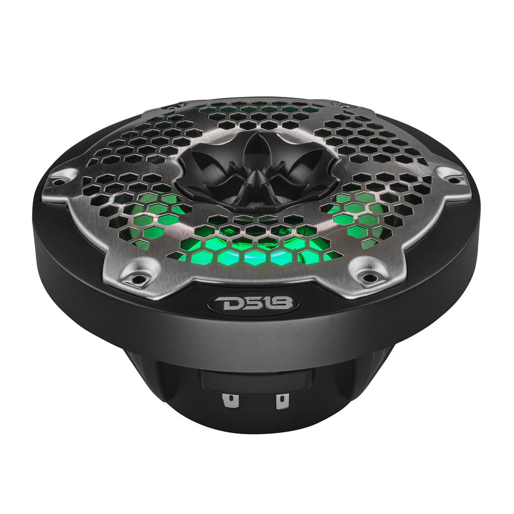 NXL 6.5" 2-Way Coaxial Marine Speaker with RGB LED Lights 100 Watts Rms 4-Ohm