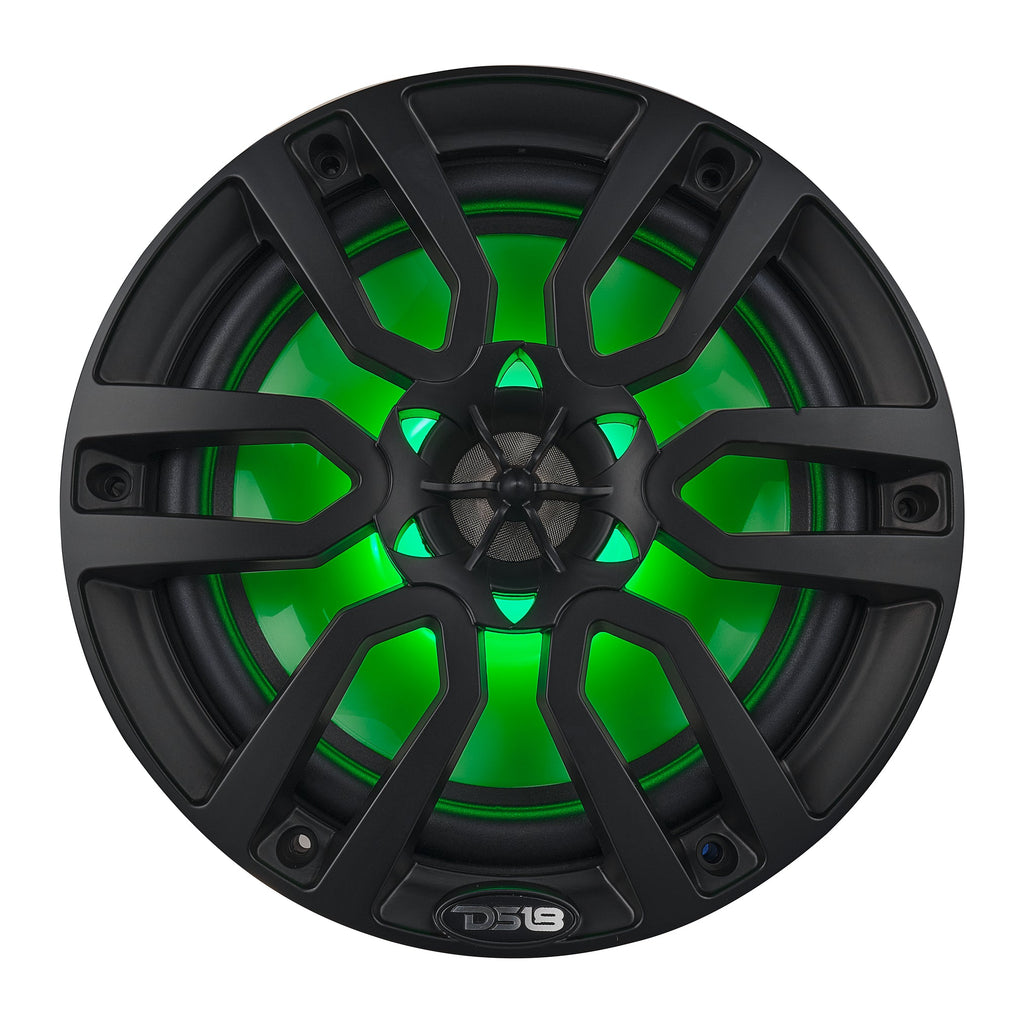 NXL 8" 2-Way Coaxial Marine Speaker with LED RGB Lights | 125W RMS 4-Ohm