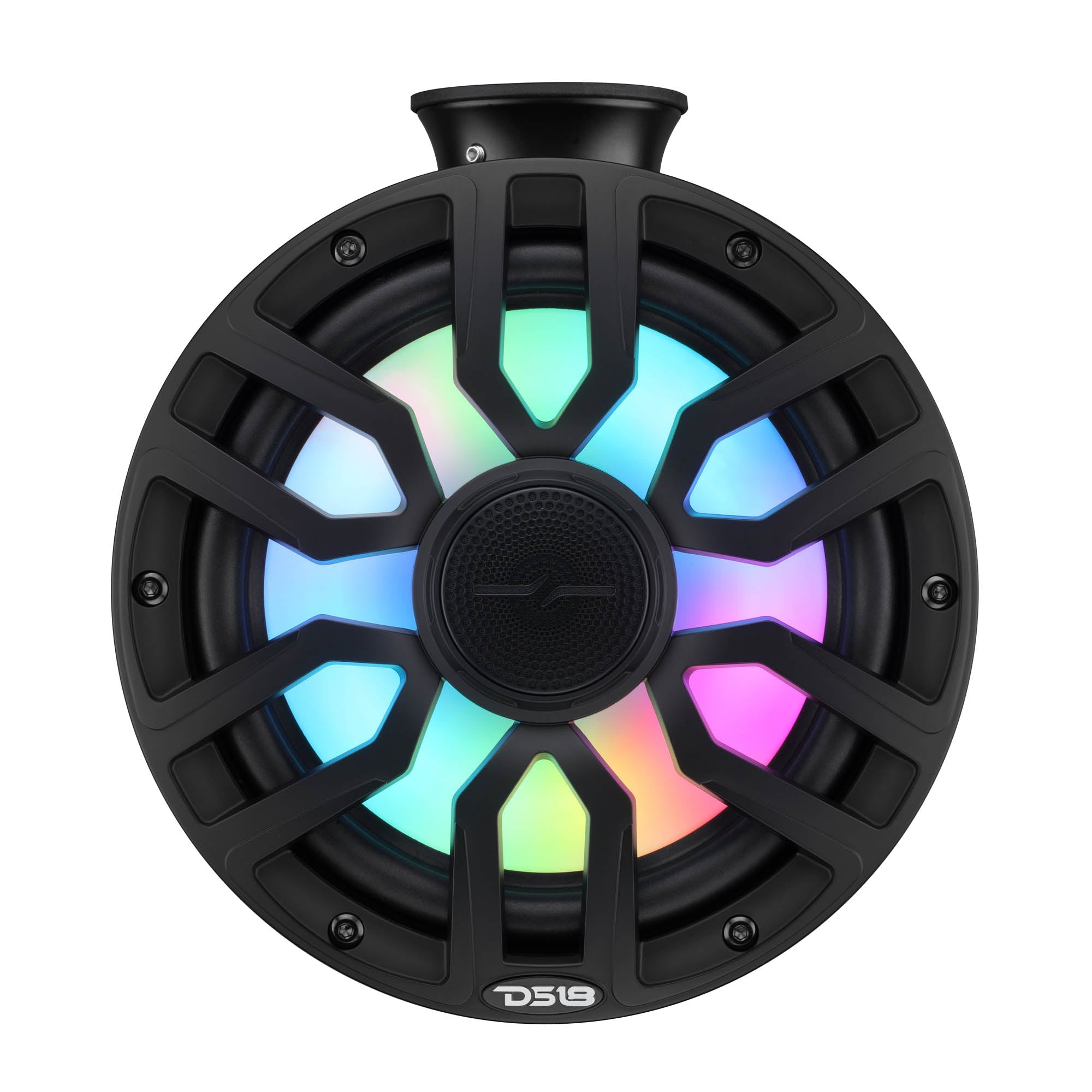 8" NXL-iQ Marine Short Tower Coaxial Speakers with Digital LED Lights, 175W RMS, 350W Max, 4-Ohm