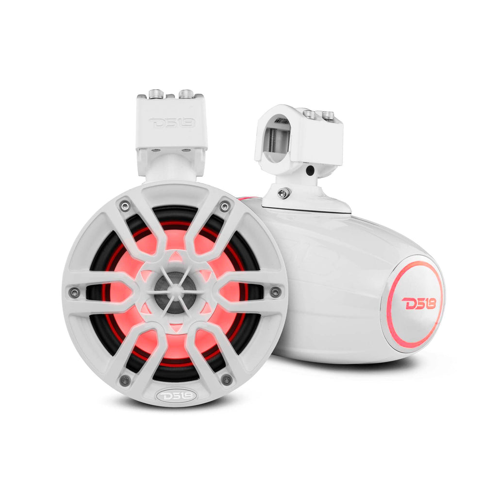 NXL 6.5" Marine and Powersports Towers LED RGB Lights 100 Watts Rms - White