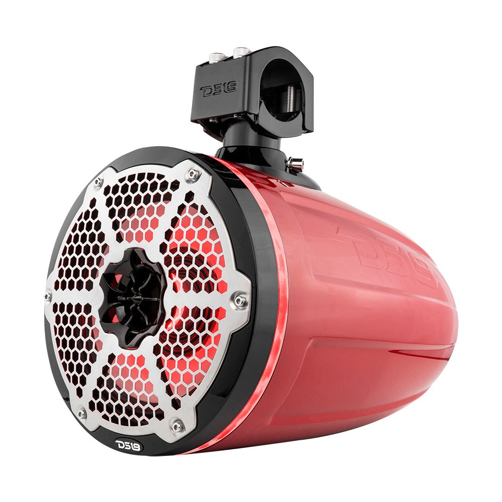 Bronco 6th Gen Roll Bar Audio Bundle – 8" Marine Tower Speakers with RGB LED Lights and OEM Roll Bar Mounting Clamps