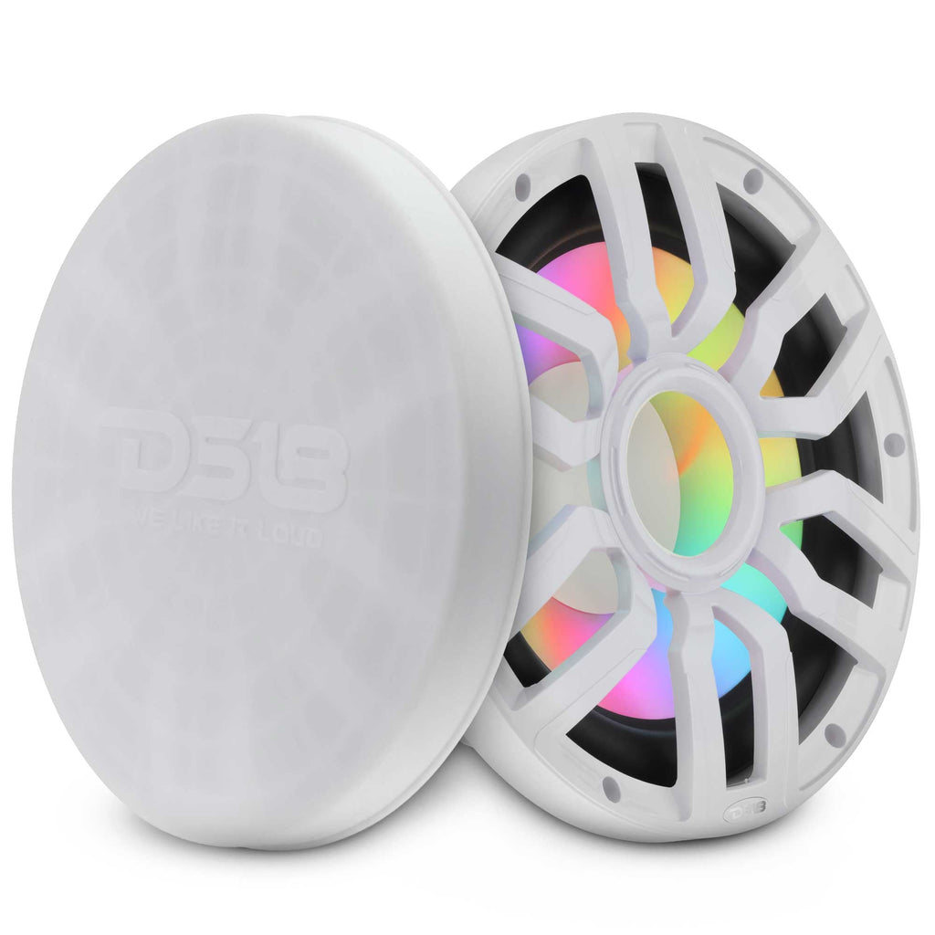 10” Marine Subwoofer with Hybrid Magnet Motor, Removable Grille and Digital LED Lights - 500W RMS 4-Ohm