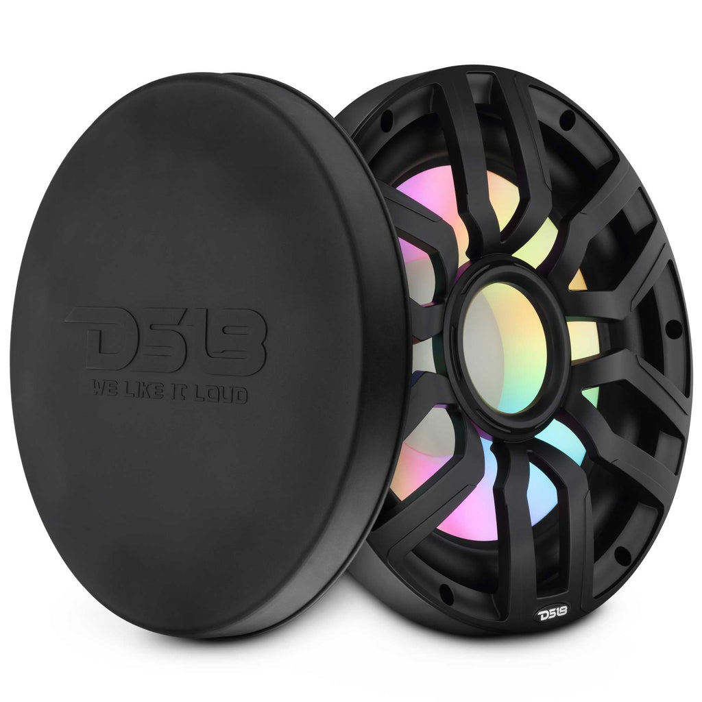 12” Marine Subwoofer with Hybrid Magnet Motor, Removable Grille and Digital LED Lights - 600W RMS 4-Ohm