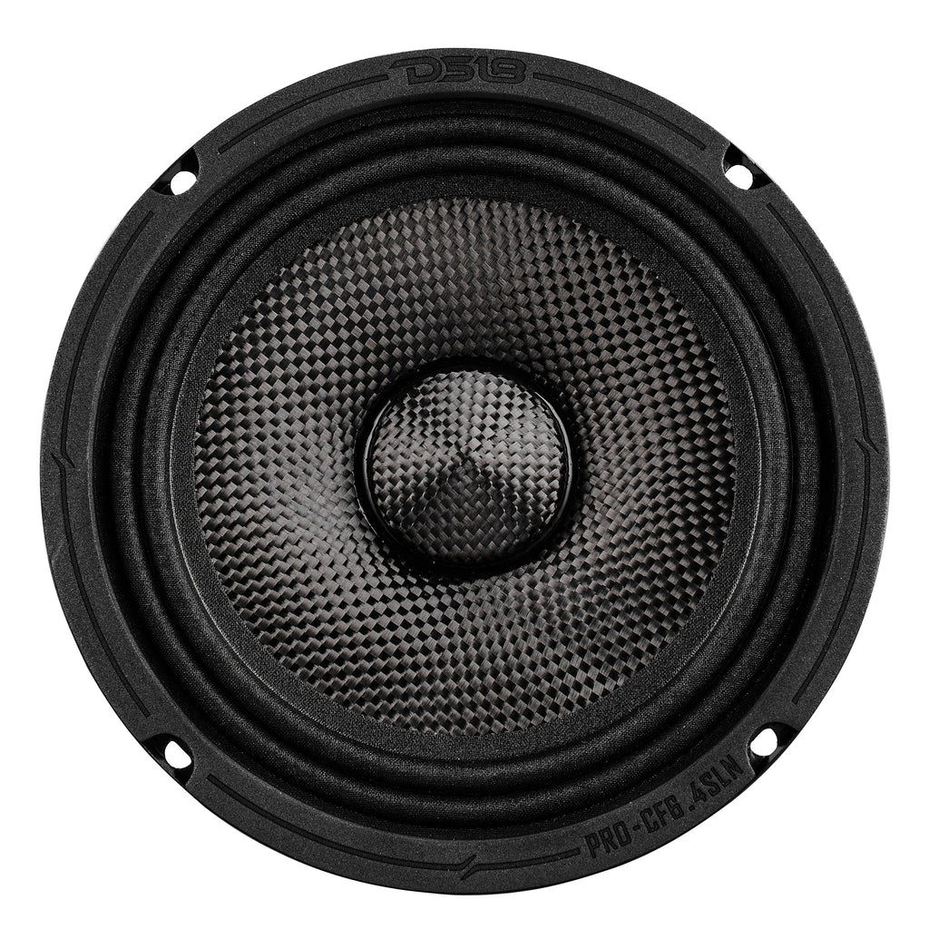 6.5” Slim Motorcycle & Motorsports Loudspeaker With Neodymium Magnet and Water Resistant Carbon Fiber Cone | 4-Ohm 150W RMS