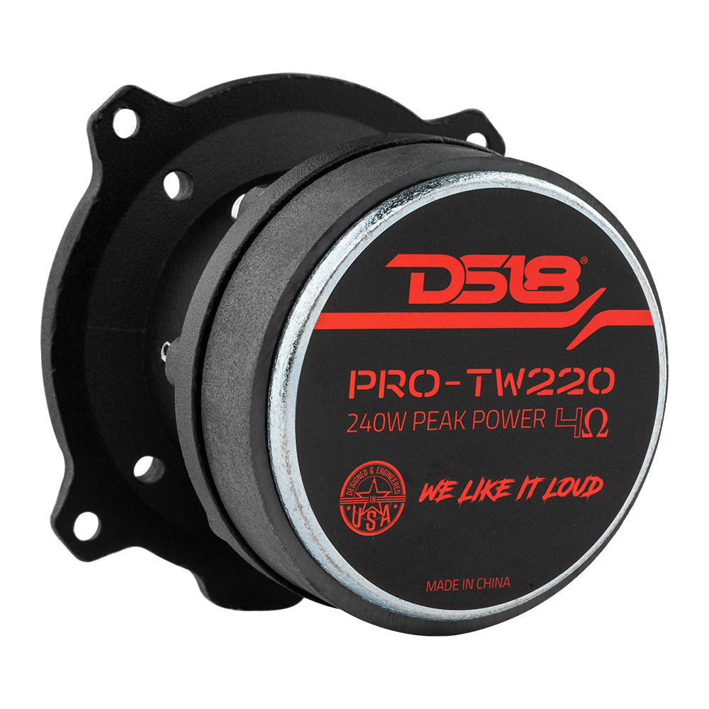3” PRO Aluminum Super Bullet Tweeter – 240 Watts with Built in Crossover - Silver