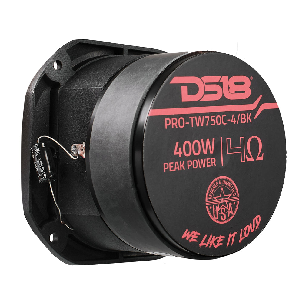 4” Super Bullet Tweeter with 1.5” Titanium Voice Coil and Oversized Ferrite Magnet 200 Watts 4-Ohm