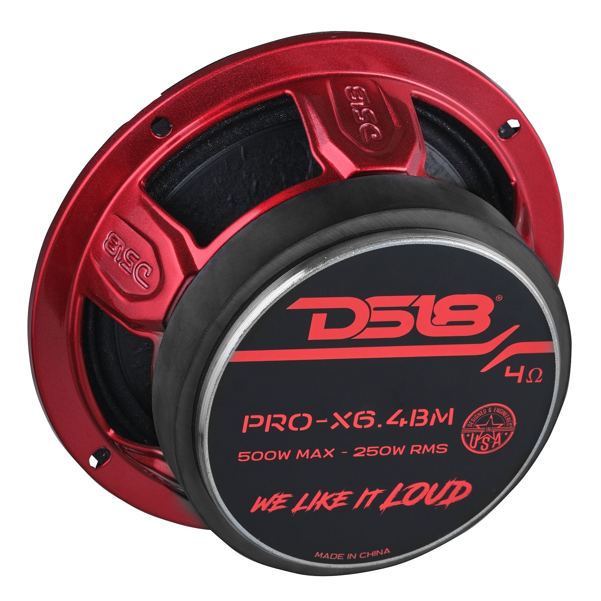 PRO-X 6.5" Mid-Range Loudspeaker with Bullet and OEM Adapter Kit | 250W RSM 4-Ohm