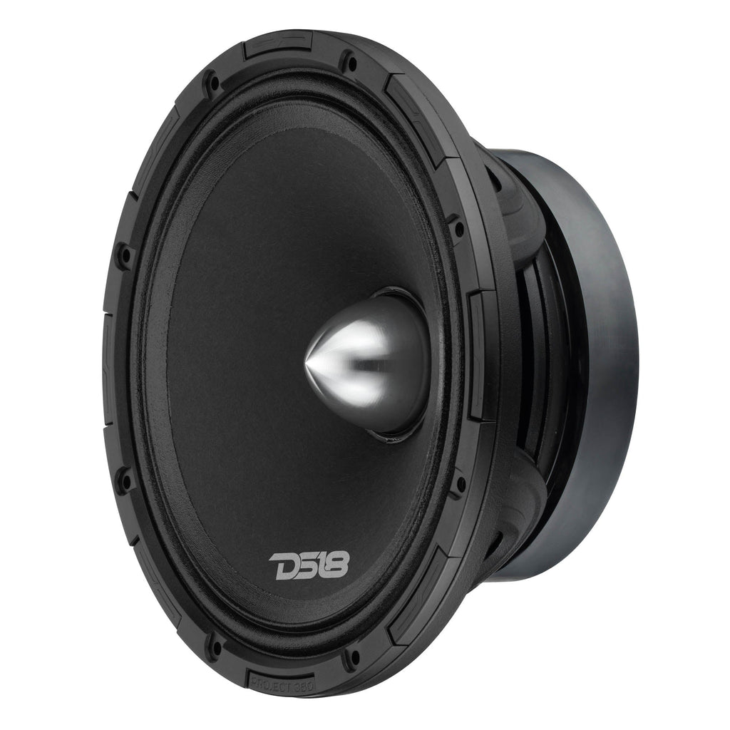 PROJECT360 8” High-Sensitivity Mid-High Loudspeaker with Bullet - 300W RMS 8-Ohm - Rotating Recone Design For Quick Repair