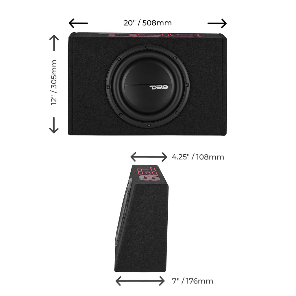 10” Shallow Subwoofer Enclosure for Pickup Trucks