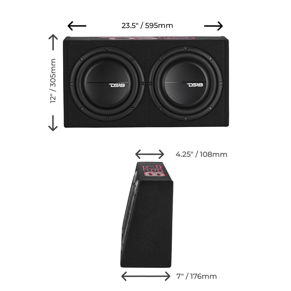 Loaded 10” Subwoofer + Passive Radiator Enclosure for Pickup Trucks