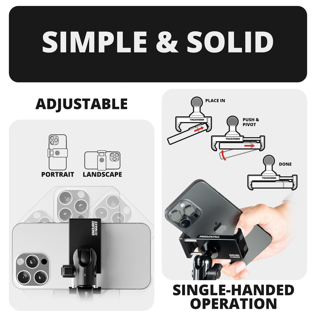 2004-2008 Ford F-150 Tackform Slim Track Dash Bracket With 20LITE Phone Mount
