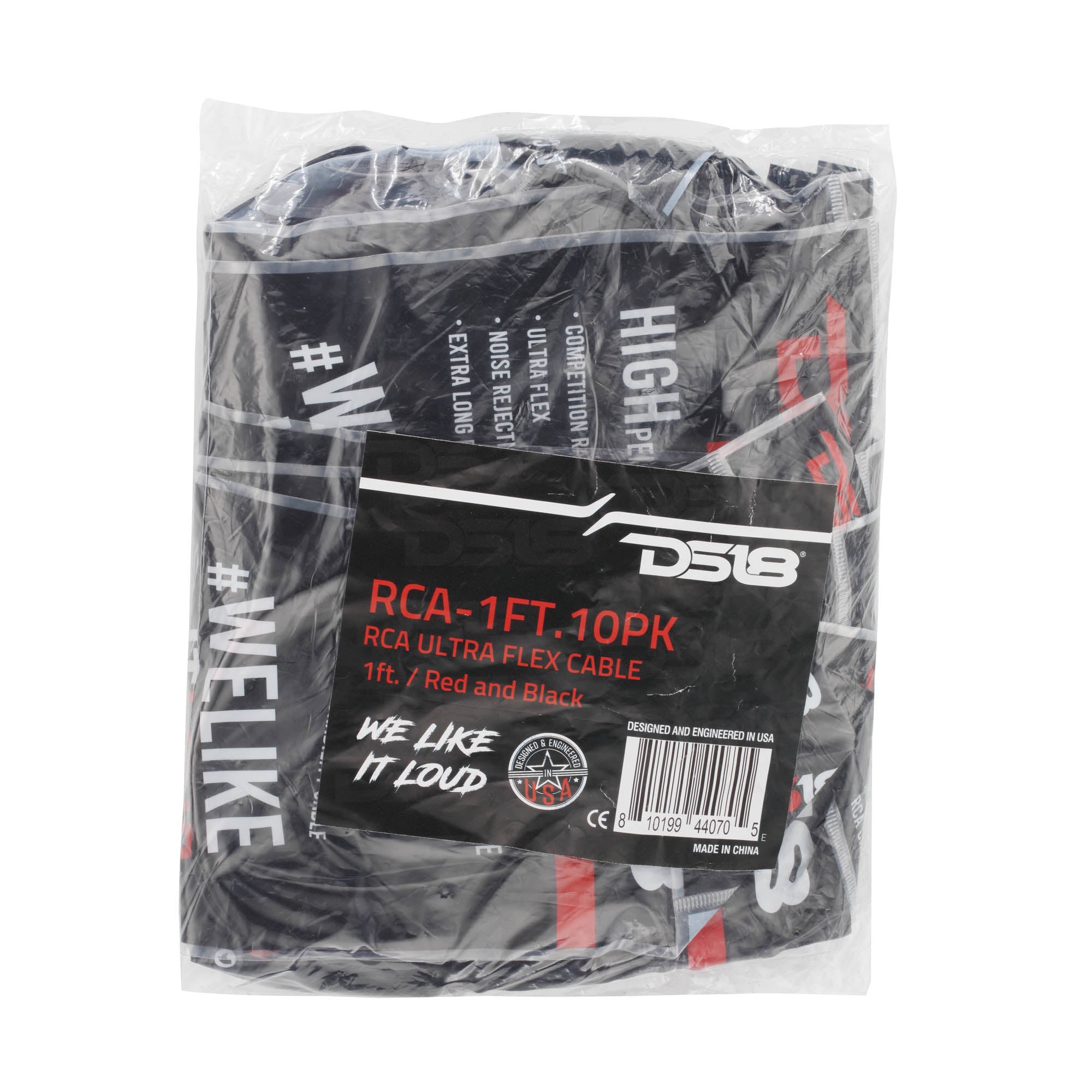 1 ft Ultra Flex 100% OFC RCA Cable Wire – 10-Pack