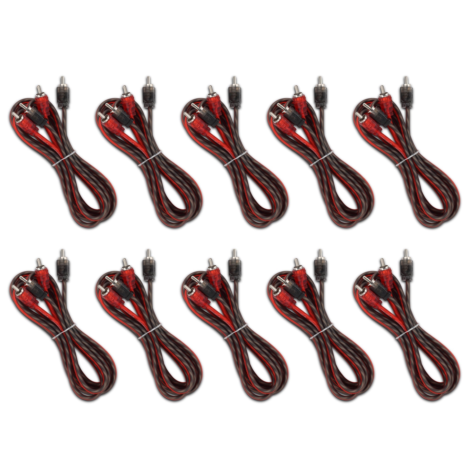 6 ft Ultra Flex 100% OFC RCA Cable Wire – 10-Pack