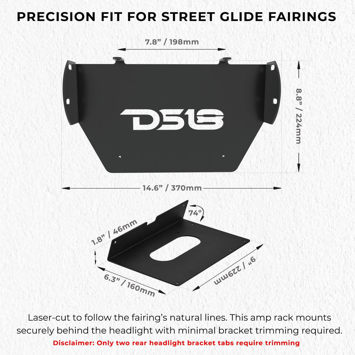 Harley-Davidson Street Glide Amplifier Rack for models 2014–2023