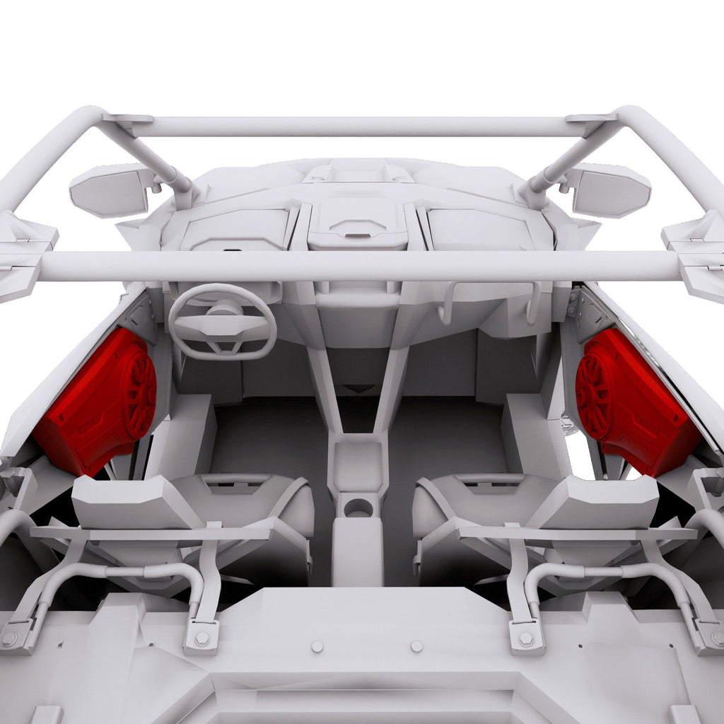 Polaris RZR Front Door Panels Loaded with NXL-IQ/BK 8" Coaxial Speakers