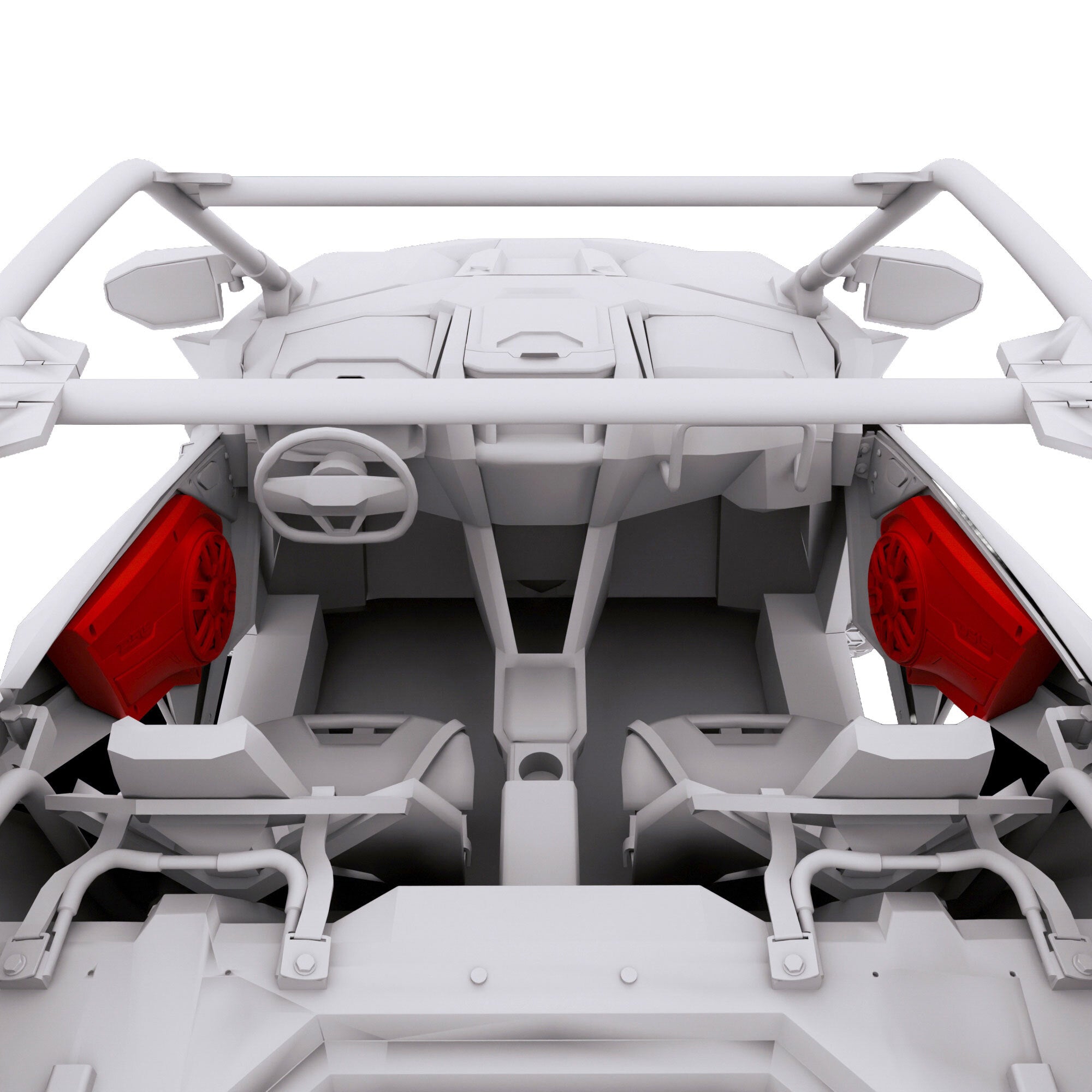 Polaris RZR Front Door Panels Loaded with NXL-IQ/BK 8" Coaxial Speakers