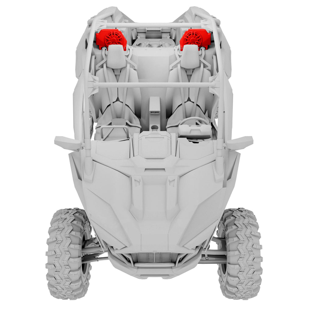 Polaris RZR-PRO 2020-2024 Rear Speaker Pods Loaded with NXL-iQ 6.5" Coaxial Speakers with Digital LED Lighting