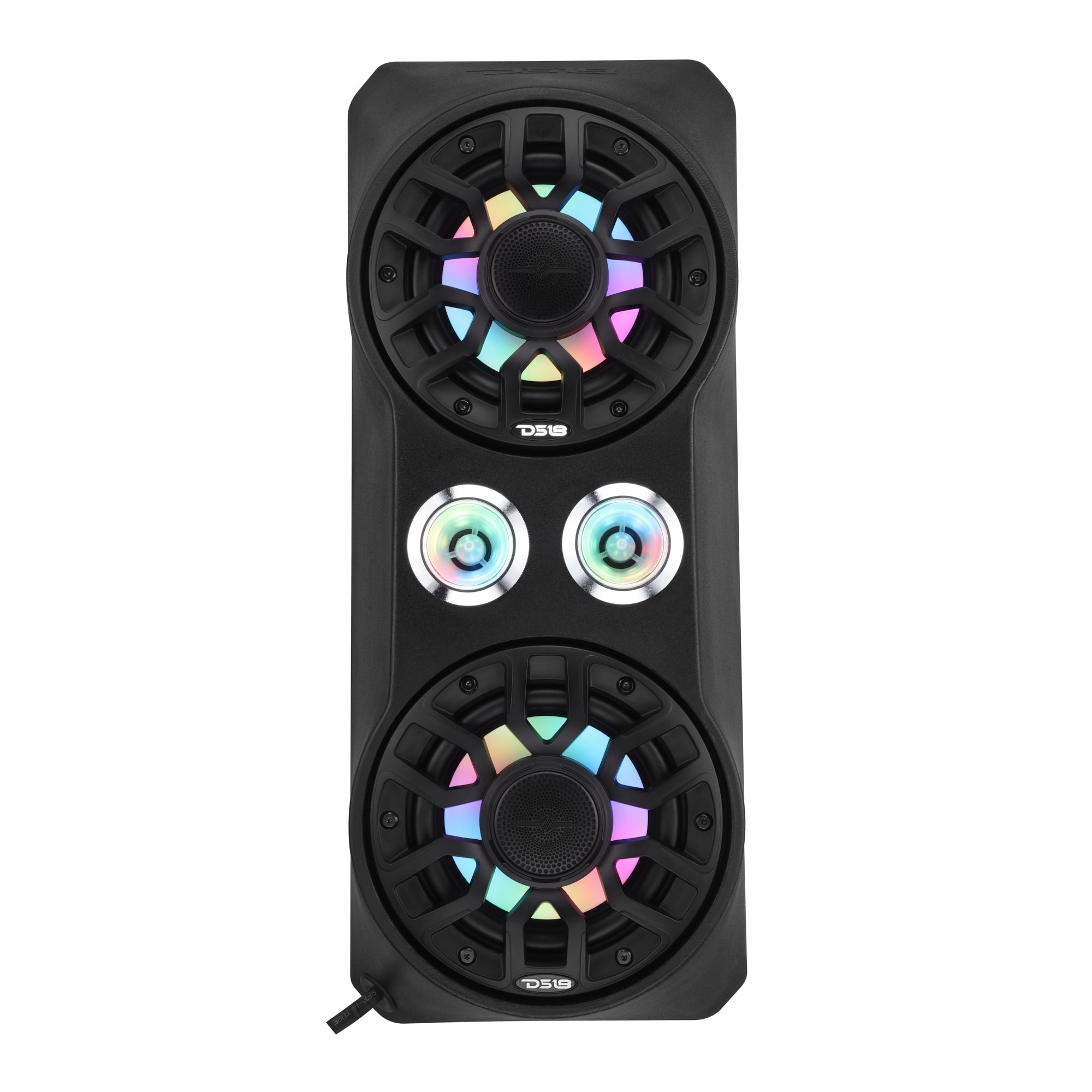 Polaris RZR Pro Waterfall Center Console Enclosure for 2020+ Models – Preloaded with 6.5" Speakers & 2.3" Tweeters | Digital LED Lights