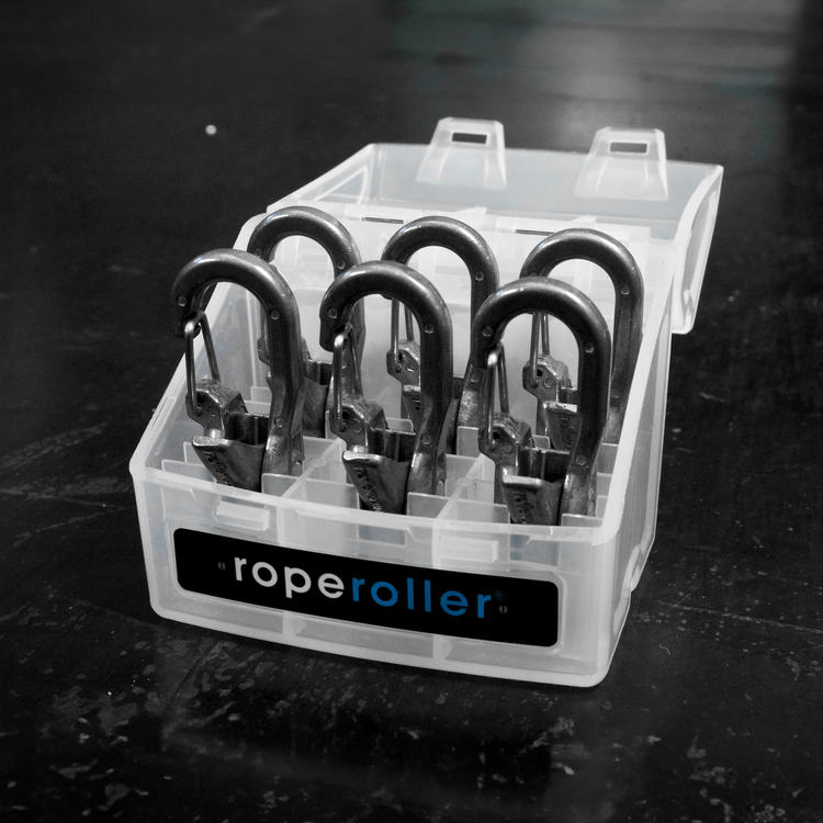 Rollercam Roperoller 6 Pack with 20ft of 3mm Blue Reflective Accessory Cord and Carry Case