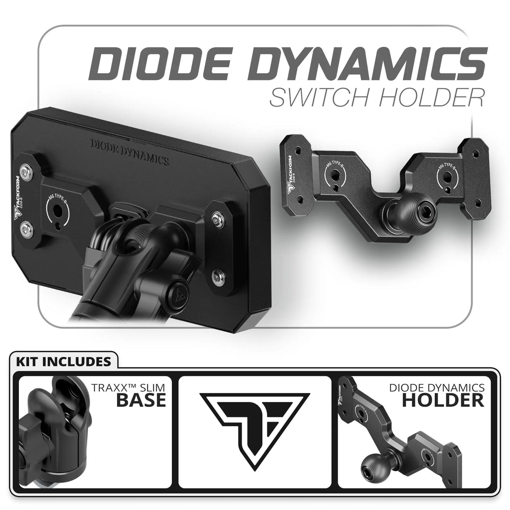 8 Channel Diode Dynamics D-Switch Holder | Slim Track Base | Choose Your Arm Length
