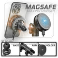 Qi2.2/MagSafe Charging & Cooling Phone Holder | Slim Track Base | 3.5" DuraLock Arm