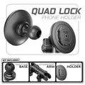 Quad Lock MAG™ Phone Holder | Slim Track Base | 3.5" DuraLock Arm