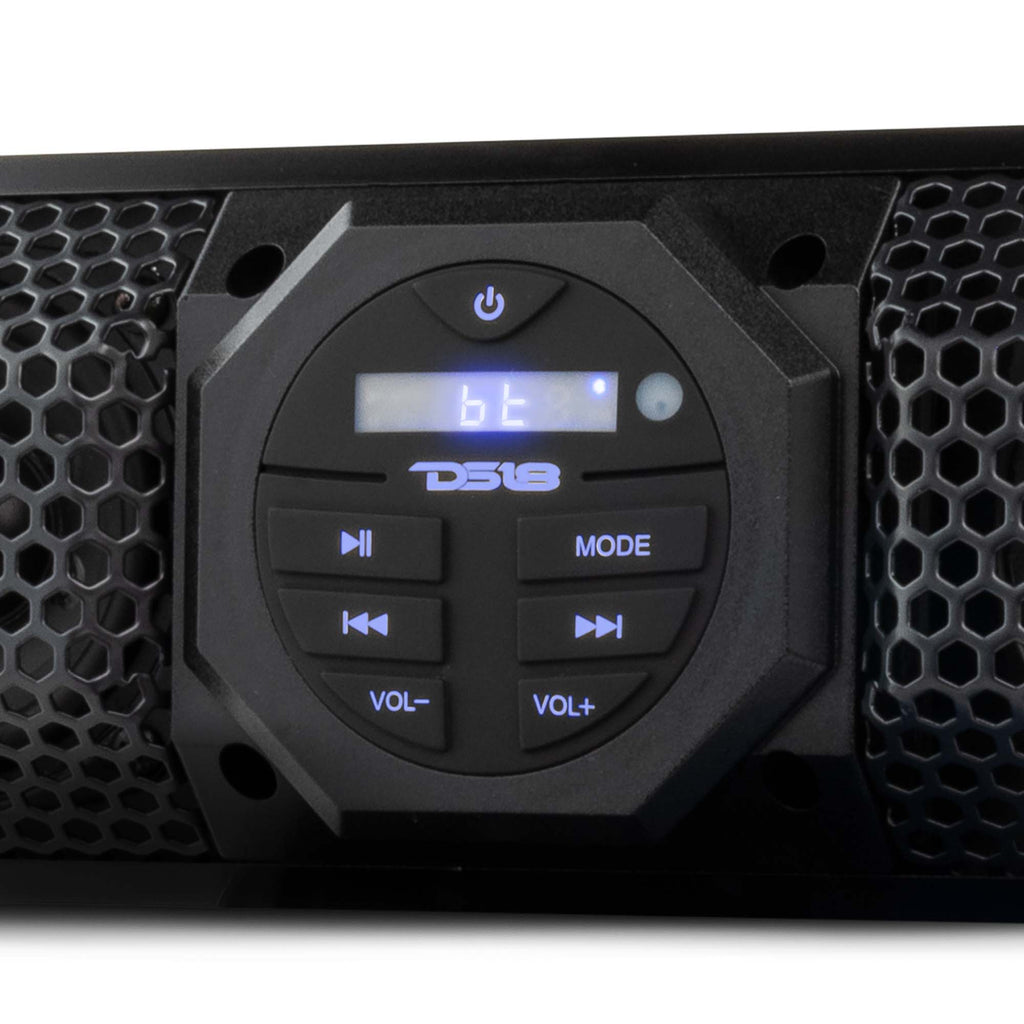 24" Marine Amplified with Bluetooth Sound Bar Speaker System 6 Speakers 600 Watts