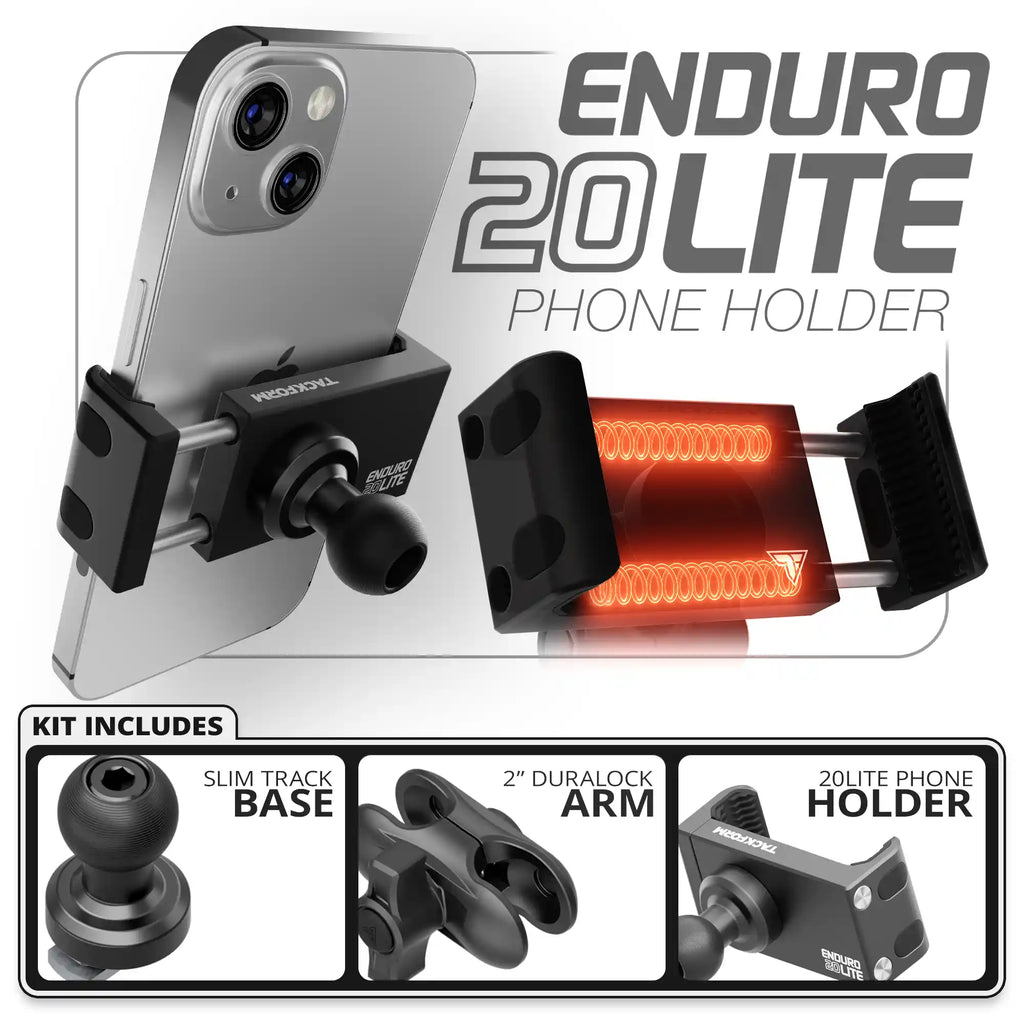 20LITE Phone Holder  | Slim Track Base | 2" DuraLock Arm