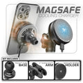 Qi2.2/MagSafe Charging & Cooling Phone Holder  | Slim Track Base | 2" DuraLock Arm