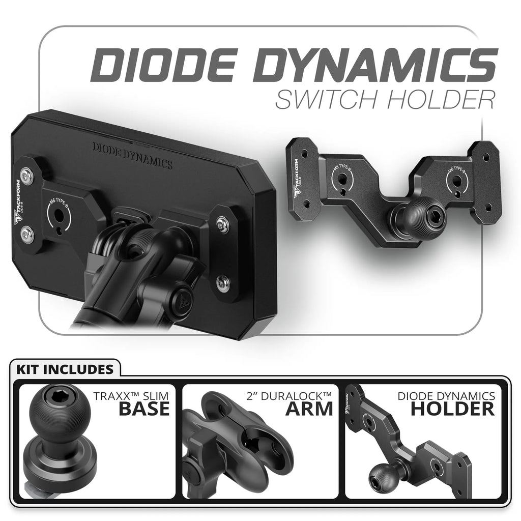 8 Channel Diode Dynamics D-Switch Holder | Slim Track Base | Choose Your Arm Length