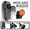 Midland MXT CB Mic | Slim Track Base | 2" DuraLock Arm