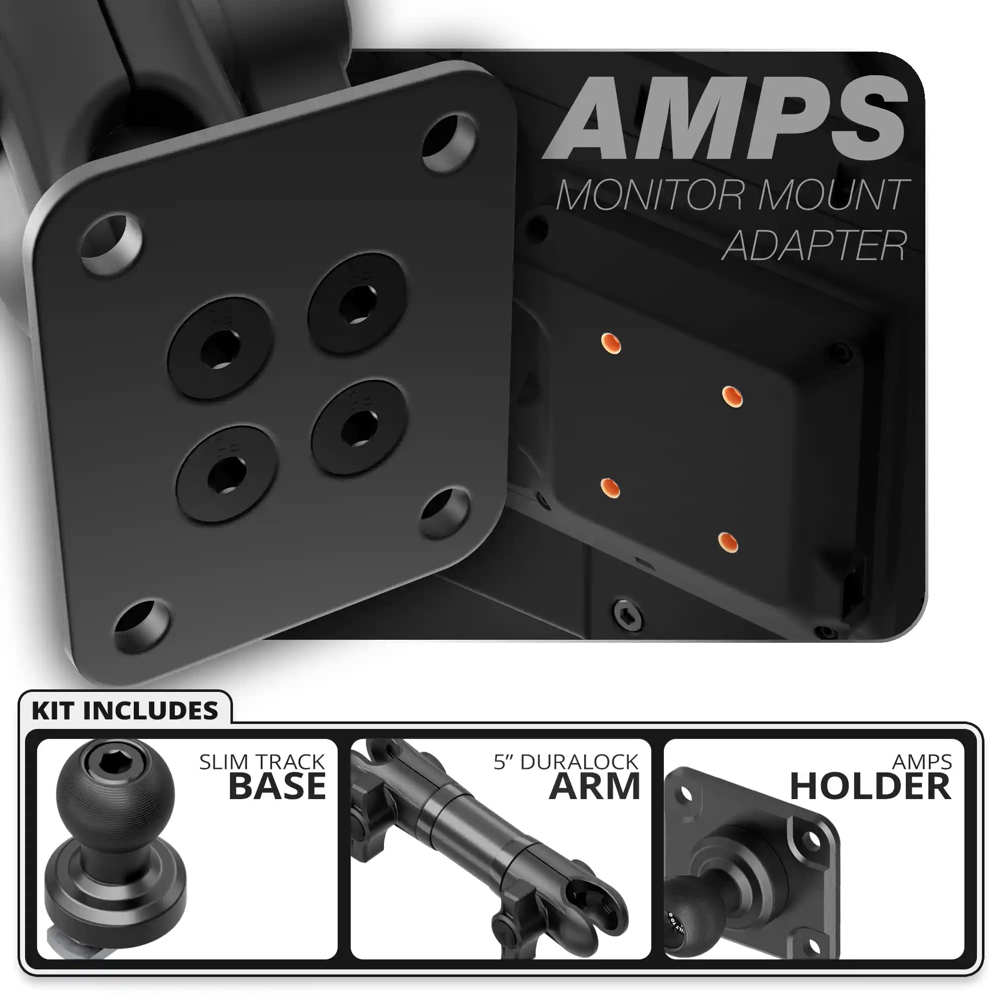 AMPS | Slim Track Base | 5" DuraLock Arm