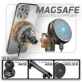 Qi2.2/MagSafe Charging & Cooling Phone Holder  | Slim Track Base | 6" DuraLock Arm