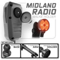 Midland MXT CB Mic | Slim Track Base | 6" DuraLock Arm