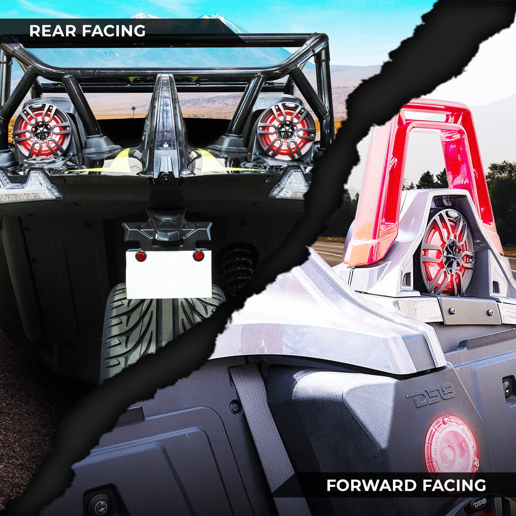 Polaris Slingshot Headrest Speaker Pods 4x 6.5" Empty Enclosures | 2015 - Current