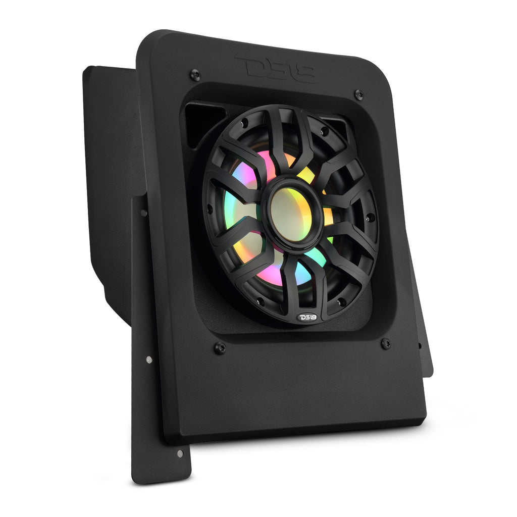 Polaris Slingshot Rear Subwoofer Enclosure Loaded with NXL-IQSUB10/BK and Digital LED Lights | Fits Either Passenger or Driver Side | 2015 - Current