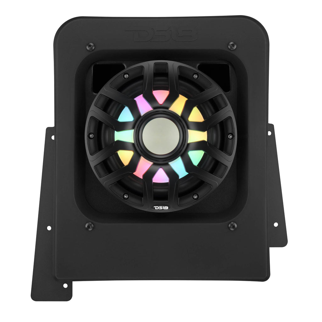 Polaris Slingshot Rear Subwoofer Enclosure Loaded with NXL-IQSUB10/BK and Digital LED Lights | Fits Either Passenger or Driver Side | 2015 - Current