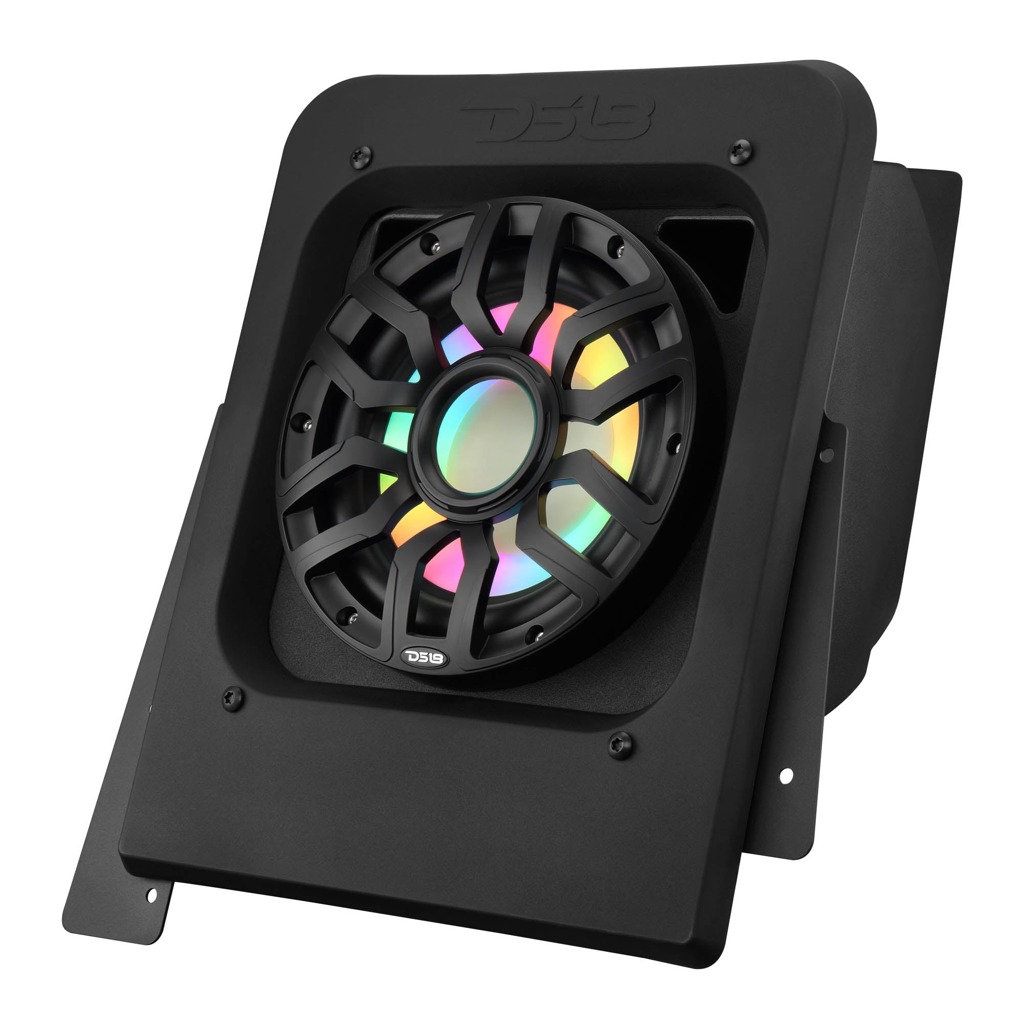 Polaris Slingshot Rear Subwoofer Enclosure Loaded with NXL-IQSUB10/BK and Digital LED Lights | Fits Either Passenger or Driver Side | 2015 - Current