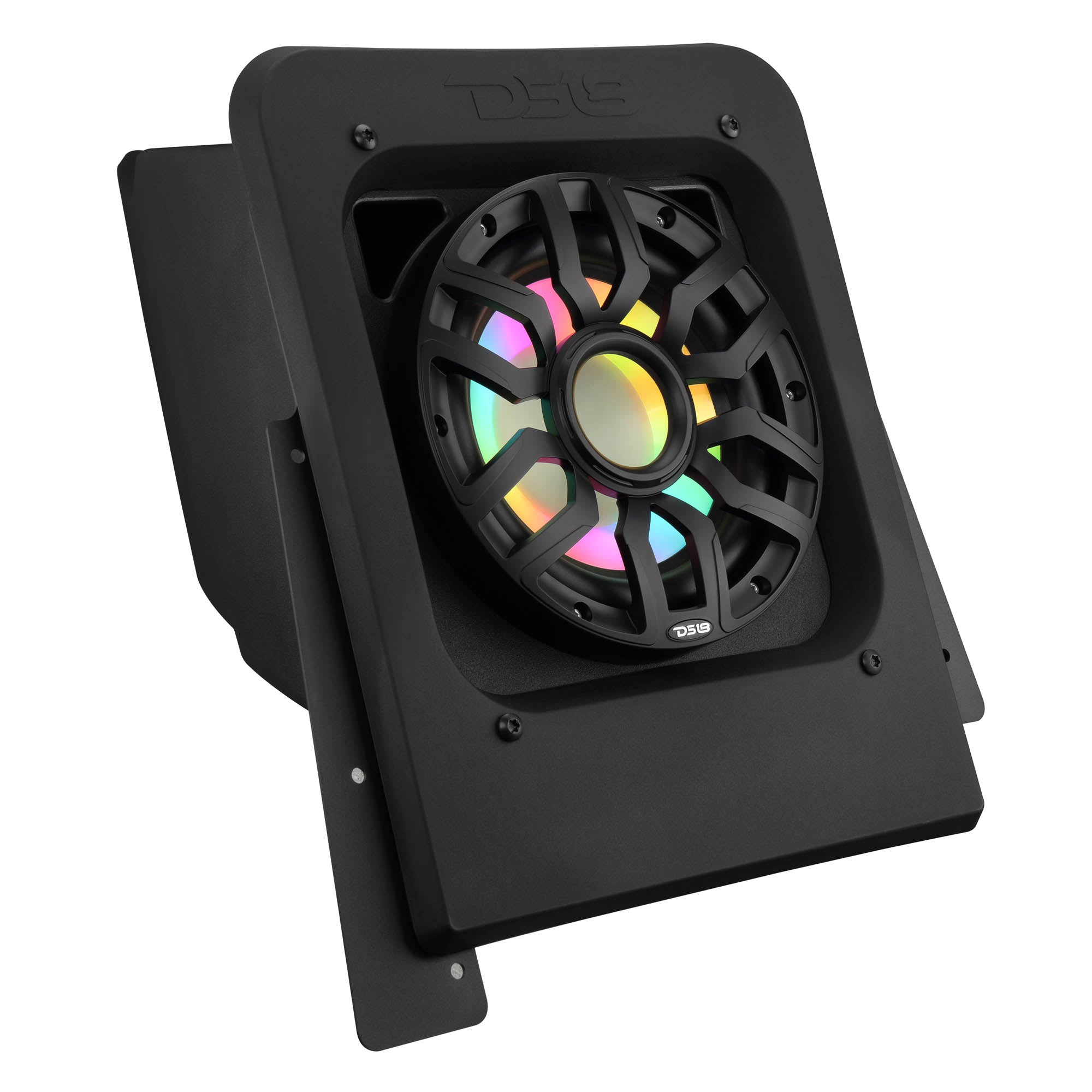 Polaris Slingshot Rear Subwoofer Enclosure Loaded with NXL-IQSUB10/BK and Digital LED Lights | Fits Either Passenger or Driver Side | 2015 - Current