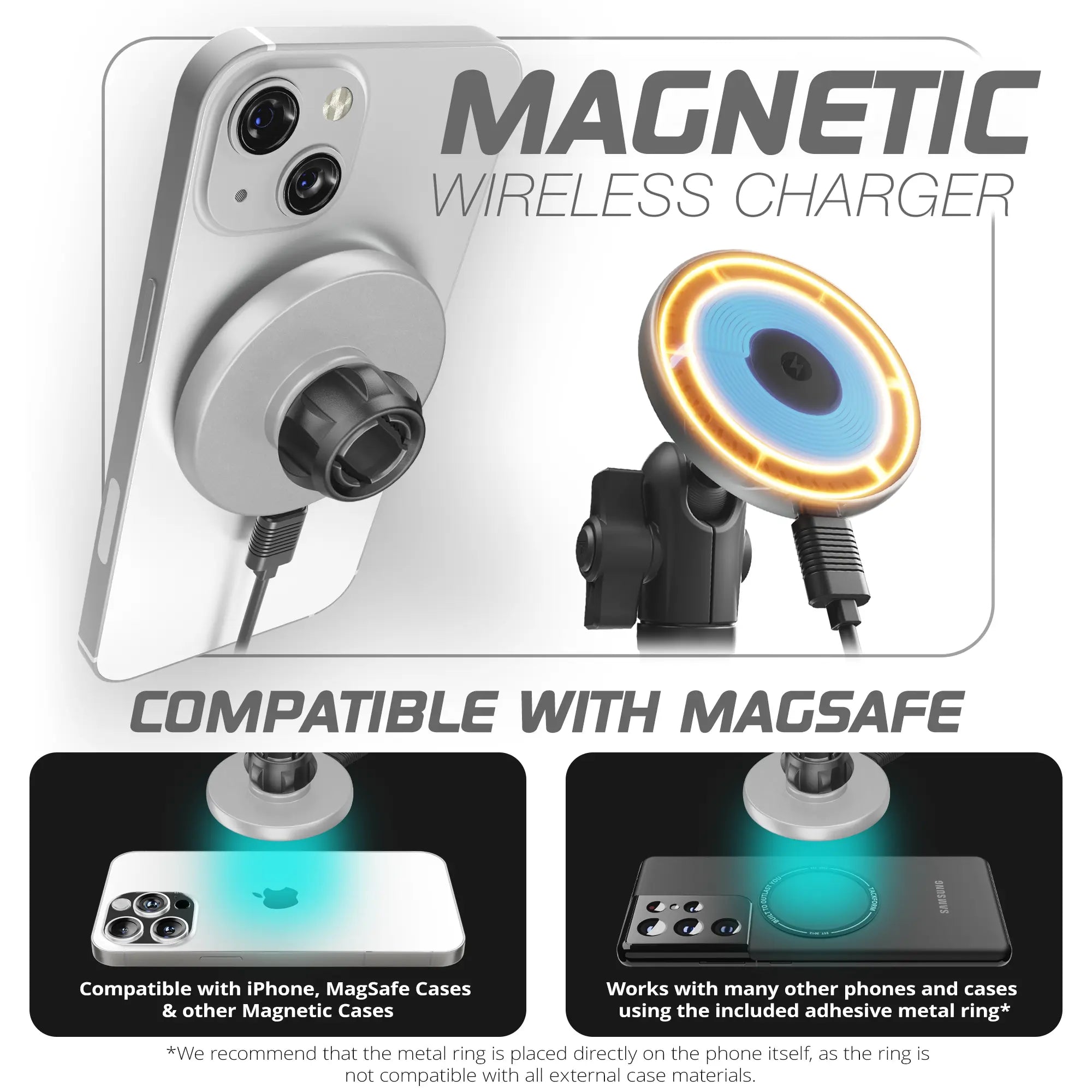 2016-2023 Toyota Tacoma & 2014-2021 Tundra LINK™ Vent Mount Bracket With MagSafe Charging Phone Holder | Choose Your Arm Length