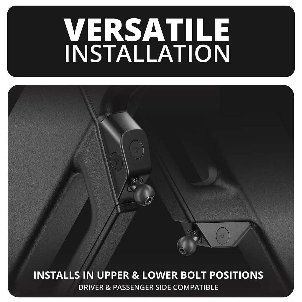 2018-2023 Jeep JL, Gladiator, and 4xe LINK™ Grab Handle Mount With Qi2.2/MagSafe Charging & Cooling Phone Holder | 3.5" Arm