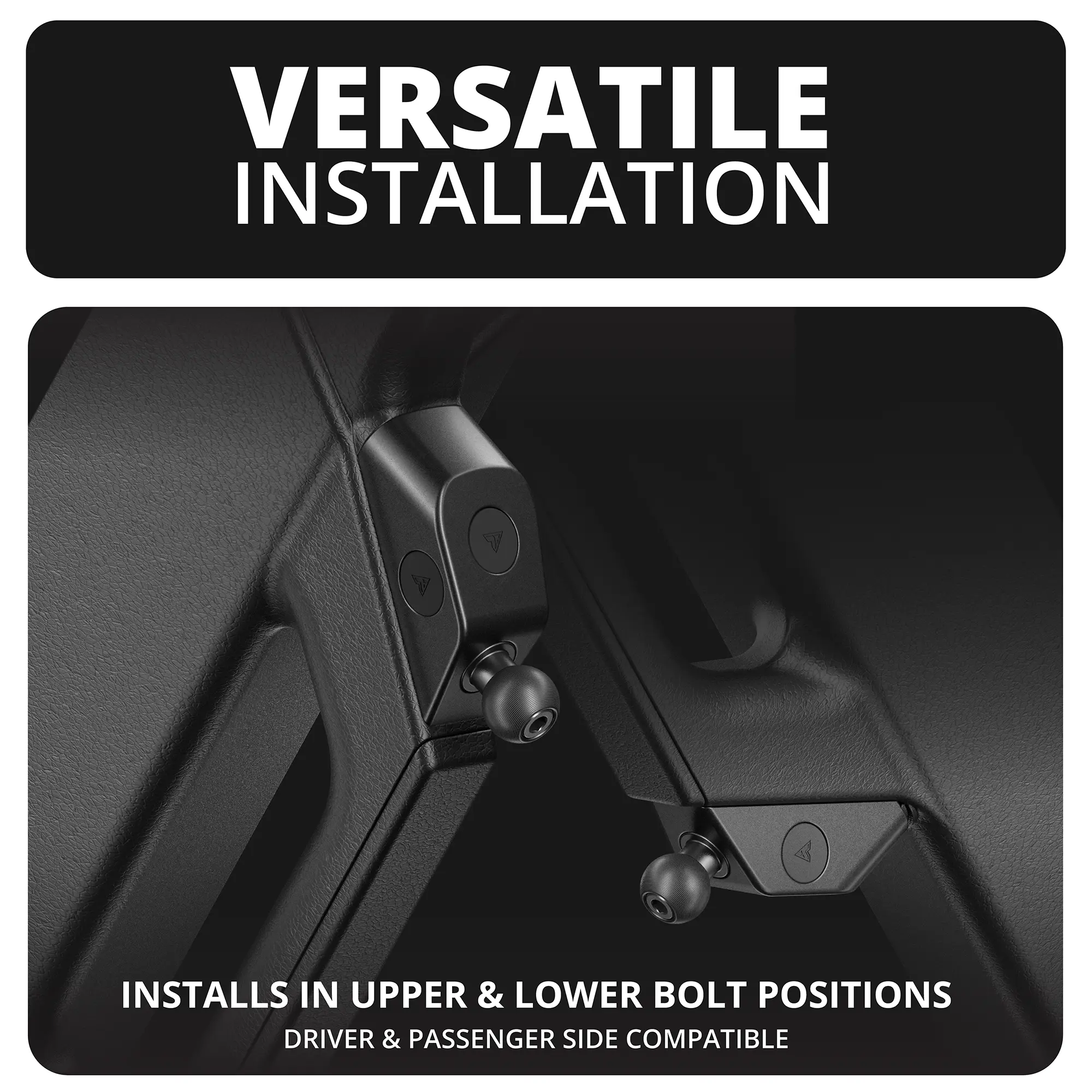 2018-2023 Jeep JL, Gladiator, and 4xe LINK™ Grab Handle Mount With Qi2.2/MagSafe Charging & Cooling Phone Holder | 3.5" Arm